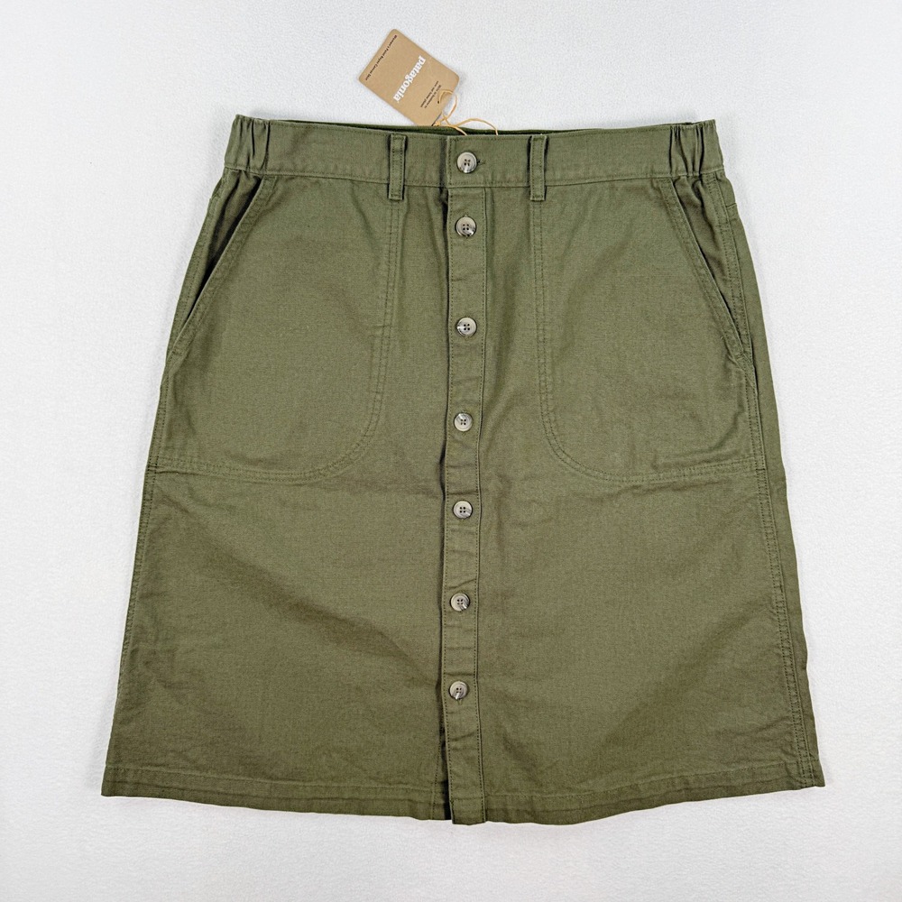 Patagonia Point Reyes Canvas Skirt Size L Womens Basin Green 75315, NEW